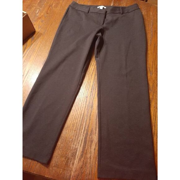 Size 16 XL Size 3 Chicos Heather Black Flat Front Pants with Belt Loops - Picture 1 of 5